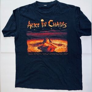 Alice in Chains Black Graphic T-Shirt Size:M